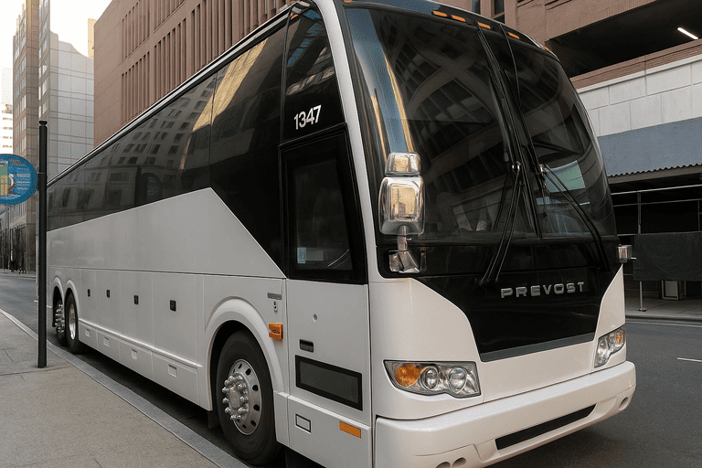 a Charter Bus Rental Arvada coach bus